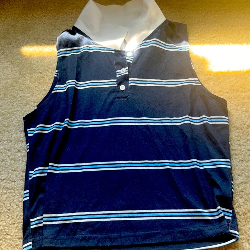 Size 6 Collared striped tank top